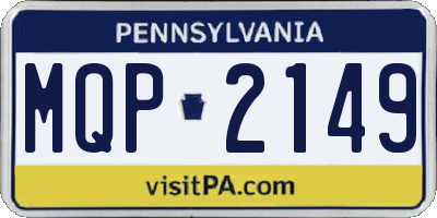 PA license plate MQP2149