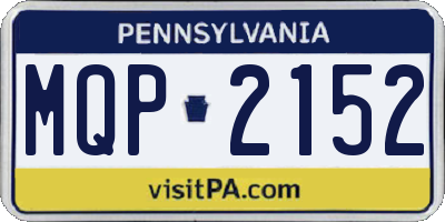 PA license plate MQP2152