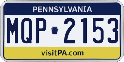PA license plate MQP2153