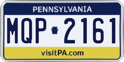 PA license plate MQP2161