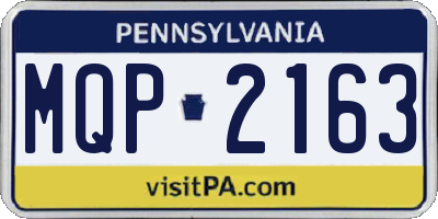 PA license plate MQP2163