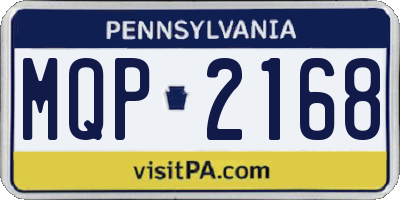 PA license plate MQP2168