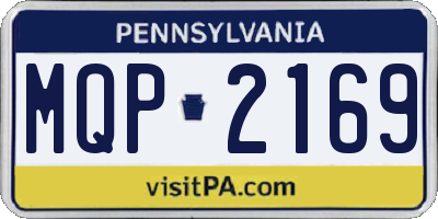 PA license plate MQP2169