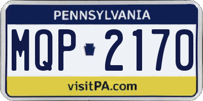 PA license plate MQP2170