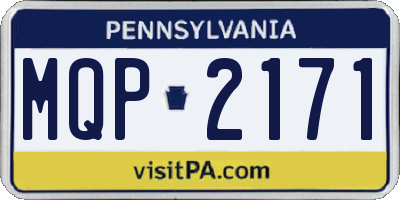 PA license plate MQP2171