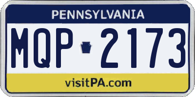 PA license plate MQP2173