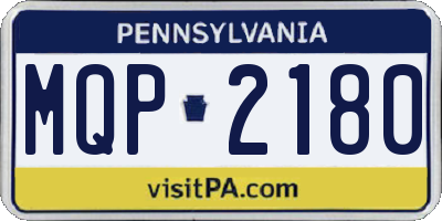 PA license plate MQP2180