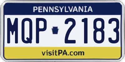 PA license plate MQP2183