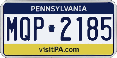 PA license plate MQP2185