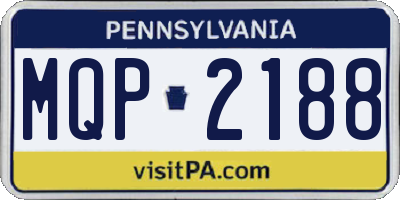 PA license plate MQP2188