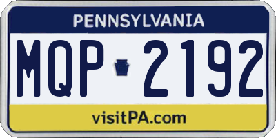 PA license plate MQP2192