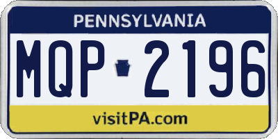 PA license plate MQP2196