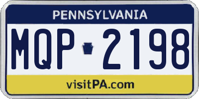 PA license plate MQP2198