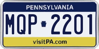 PA license plate MQP2201