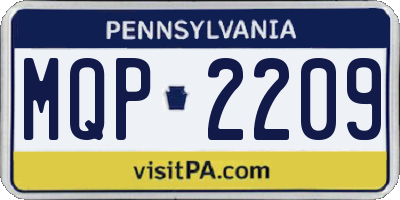 PA license plate MQP2209