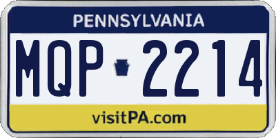 PA license plate MQP2214