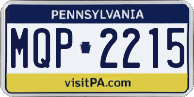 PA license plate MQP2215