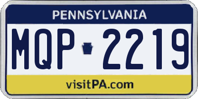 PA license plate MQP2219