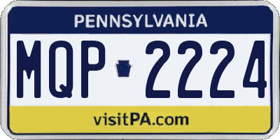 PA license plate MQP2224