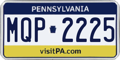 PA license plate MQP2225