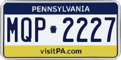 PA license plate MQP2227