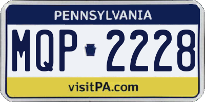 PA license plate MQP2228