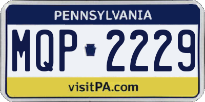 PA license plate MQP2229