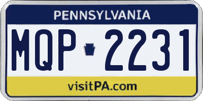 PA license plate MQP2231