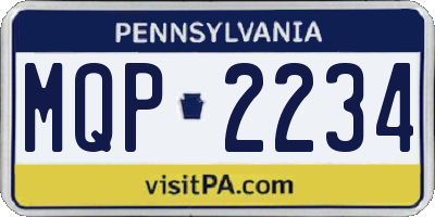 PA license plate MQP2234