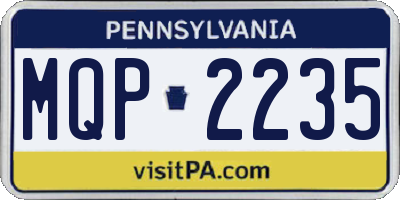 PA license plate MQP2235