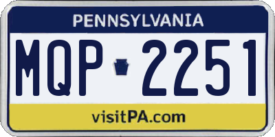 PA license plate MQP2251