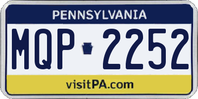 PA license plate MQP2252
