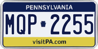 PA license plate MQP2255