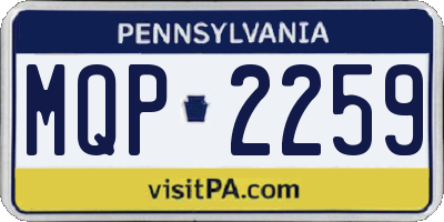 PA license plate MQP2259