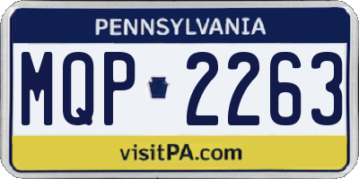 PA license plate MQP2263