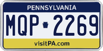 PA license plate MQP2269