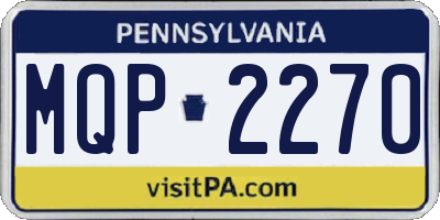 PA license plate MQP2270