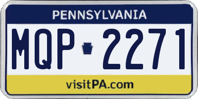 PA license plate MQP2271