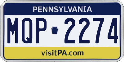PA license plate MQP2274