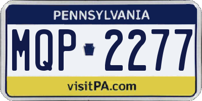 PA license plate MQP2277
