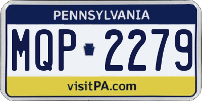 PA license plate MQP2279
