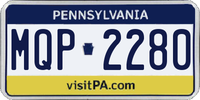 PA license plate MQP2280