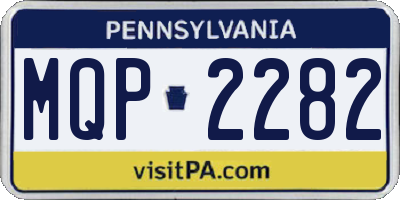 PA license plate MQP2282