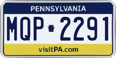 PA license plate MQP2291