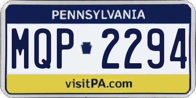 PA license plate MQP2294
