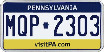 PA license plate MQP2303