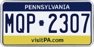 PA license plate MQP2307