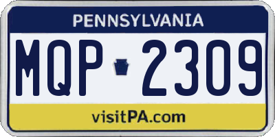PA license plate MQP2309