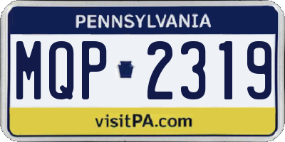 PA license plate MQP2319