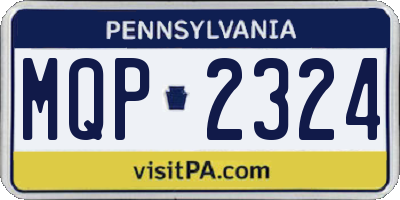 PA license plate MQP2324